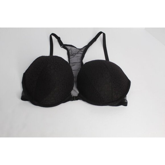 Victoria's Secret 38 C Black Solid Push Up Lace Lightly Padded Unwired Razorback - Picture 3 of 15